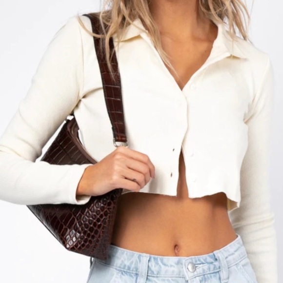 Princess Polly Downtown Crop Top - 4 - Picture 1 of 8